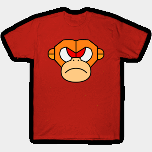 Angry Orange Geometric Monkey T-Shirt